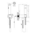 Гигиенический душ GESSI INCISO 1/2, цвет Brushed Black Metal PVD (58153#707) - миниатюра фото 2