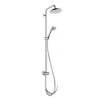 Душевая система HG Croma Showerpipe: верхний душ, ручной душ и штанга с держателем (27224000) - миниатюра фото 1