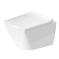 Унитаз подвесной Duravit Viu безободковый 370×480 мм с покрытием WonderGliss, белый (25730900001) - миниатюра фото 1
