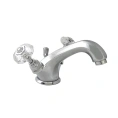 Смеситель для раковины Nicolazzi Teide с донным клапаном и хромированными ручками Crystal Handle (1932CR15) - миниатюра фото 1