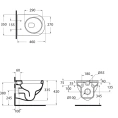 Подвесной унитаз AZZURRA NUVOLA Mini 46x35 см белый с системой инсталляции KIT2000TU (NUV146/SOSK bi)) - миниатюра фото 2