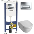 Комплект унитаза Villeroy & Boch Subway 2.0 с инсталляцией Geberit Duofix и сиденьем с микролифтом - миниатюра фото 1