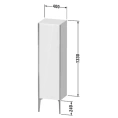 Шкаф подвесной Duravit XViu 1330x400x360 мм, walnut dark/черный матовый, 1 дверь, 3 стеклянные полки (XV1325LB221) - миниатюра фото 2