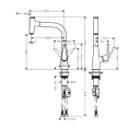 Кухонный смеситель Hansgrohe Talis Select M51 с выдвижным душем и поворотным изливом (72822000) - миниатюра фото 2