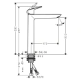 Смеситель для раковины Hansgrohe Logis 240 F хром без дивертора (71258000) - миниатюра фото 2