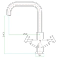 Кухонный смеситель Zorg Inox Duxe - миниатюра фото 2