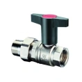 Кран шаровый Optibal 1 1/4 НГ с американкой маховик пластмассовый Oventrop - миниатюра фото 1