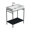 Раковина подвесная KERASAN Cento 80x45 с отверстием под смеситель, цвет Grigio matt (353359*1 Grigio matt) - миниатюра фото 1