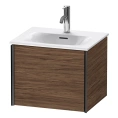 Тумба подвесная Duravit XViu 510x420x397 мм для раковины, цвет walnut dark/черный матовый (XV40310B221) - миниатюра фото 1