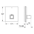 Умный термостат Grohe Grohtherm Cube 19961000 — элегантный комфорт и точный контроль - миниатюра фото 2