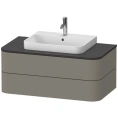 Тумба подвесная Duravit Happy D.2 Plus 408x1000x550мм, 2 ящика, stone grey satin matt (HP496109292) - миниатюра фото 1