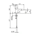 Смеситель для биде Fantini Nice: черный матовый, без донного клапана (65 13 S008SWF) - миниатюра фото 2