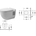 Подвесной унитаз Duravit Starck 3 Comfort с вертикальным смывом (2215090000) - миниатюра фото 2