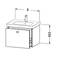 Подвесная тумба Duravit Brioso 1020 мм с выдвижным ящиком, цвет графит матовый (BR404704949) - миниатюра фото 2