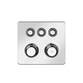 Смеситель для душа GESSI HI-FI ECLECTIC термостатический настенный встраиваемый с 3 запорными кнопками хром (65234#031) - миниатюра фото 1