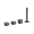 Смеситель на борт ванны Fantini AF/21: 4 отверстия, без излива, цвет Matt Gun Metal PVD (27 P5 A267) - миниатюра фото 1