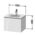 Тумба подвесная Duravit L-Cube White High Gloss 400x520x421 мм с выдвижным отделением (LC613402222) - миниатюра фото 2