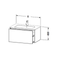 Консоль для раковины Duravit XSquare 1010 мм с выдвижным ящиком, цвет глянцевый капучино (XS407308686) - миниатюра фото 2