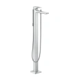 Смеситель для ванны напольный Hansgrohe Metropol с вакуумным переключателем и ручным душем 2jet (74532000) - миниатюра фото 1