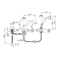 Смеситель для ванны Nicolazzi P.m. Blanc с душем и изливом 200 мм, цвет бронза (3414BZ76) - миниатюра фото 2