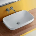 Раковина накладная Kerasan Tribeca 60x38 см без отверстия под смеситель, белая матовая (514330) - миниатюра фото 1