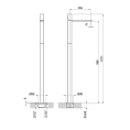 Напольный смеситель для раковины Fantini Milano 250 мм, цвет Matt Gun Metal PVD (31 P5 3036B) - миниатюра фото 2