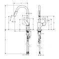 Кухонный смеситель Hansgrohe Focus с поворотным и вытяжным изливом (31815800) - миниатюра фото 2