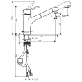 Кухонный смеситель Hansgrohe Talis S M52 с выдвижной лейкой, хром (32841000) - миниатюра фото 2