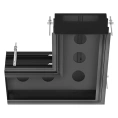 Угловой профиль GESSI BINARIO 740х740 мм для 5 модулей, простая установка Easy-Fix, цвет Black XL (61151#299) - миниатюра фото 1