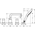 Смеситель для ванны Hansgrohe Metris S с ручным душем 3jet (хром) (31443000) - миниатюра фото 2