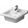 Раковина Duravit Starck 3 с переливом и 3 отверстиями под смеситель, 480x465 мм, белая (303480030) - миниатюра фото 1