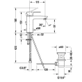 Смеситель для раковины Duravit B.3 с донным клапаном, хром (B31010001010) - миниатюра фото 2