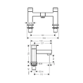 Смеситель для ванны Hansgrohe Vernis Shape накладной матовый черный (71452670) - миниатюра фото 2