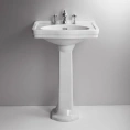 Раковина SIMAS Londra 58x45 см с тремя отверстиями под смеситель (2 отв. выбитых вручную), цвет белый - миниатюра фото 1
