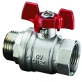 Кран шаровый 1 НВ маховик из алюминия Optibal Oventrop - миниатюра фото 1