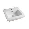 Раковина Artceram WASHBASINS GAP встраиваемая 59х51 см с 1 отв под смесительитель со слив переливом цвет белый - миниатюра фото 1