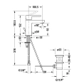 Смеситель для раковины Duravit B.2 с донным клапаном, хром (B21020001010) - миниатюра фото 2
