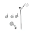 Смеситель для ванны Nicolazzi Impero настенный, встраиваемый, 4 отверстия, хром (1203CR36L) - миниатюра фото 1