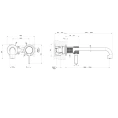 GESSI INCISO Встраиваемый смеситель для раковины с изливом 264-234 мм в цвете Finox Brushed Nickel (58089#149) - миниатюра фото 2