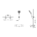 Термостатический смеситель для душа TOTO SHOWERS SMA (открытый монтаж) (TBV01401R) - миниатюра фото 2