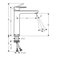 Смеситель для раковины HANSGROHE VERNIS BLEND однорычажный, черный матовый, высота 19 см (71582670) - миниатюра фото 2
