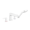 Смеситель для ванны Hansgrohe Talis E с ручным душем, накладной, 4 отв., белый матовый (71748700) - миниатюра фото 1