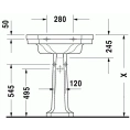 Раковина Duravit 1930 с переливом, 70x50 см, белая (4387000301) - миниатюра фото 6
