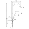 Смеситель для раковины Fantini Cafe с высоким изливом 175 мм, хром (42 02 1855F) - миниатюра фото 2