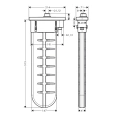 Смеситель для ванны Hansgrohe sBox с овальной розеткой в полированном золоте (28020990) - миниатюра фото 2