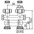 Узел нижнего подключения Oventrop Multiflex F ZB 3/4 AG 1015711 поворотный - миниатюра фото 2