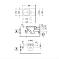 Подвесной унитаз Duravit DuraStyle Rimless безободковый с вертикальным смывом для маломобильных групп, глубина 70 см, комплект крепления Durafix (2559090000) - миниатюра фото 2