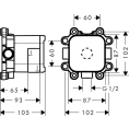 Скрытая часть для верхнего душа AX LampShower 1jet (26909180) - миниатюра фото 2