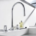 Смеситель для раковины Laufen Kartell на 3 отверстия с поворотным изливом, хром (3.1233.3.004.220.1) - миниатюра фото 1