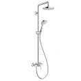 Душевая система HG Croma Select S: верхний душ и ручной душ 2 в 1 (белый/хром) (27255400) - миниатюра фото 1